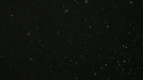 Snow falling against the dark sky at night Stock Footage 104527219
