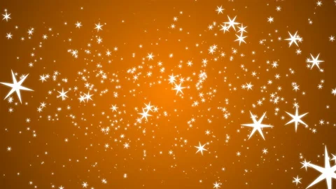 Snow falling against orange background Stock Footage 145143269