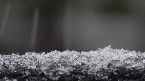 Snow falling and building up Stock Footage 88165828