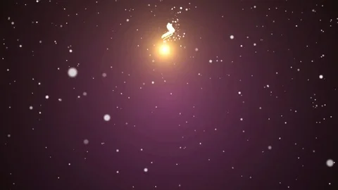 Snow falling background , Christmas tree card Stock Footage 70375495