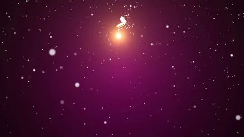 Snow falling background , Christmas tree card Stock Footage 70375539