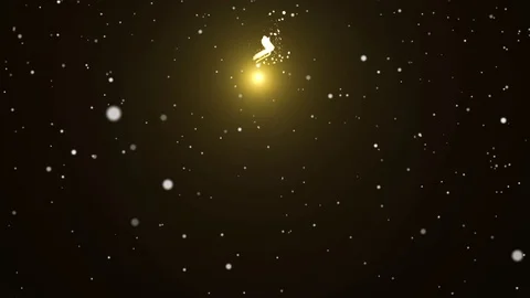 Snow falling background , Christmas tree card Stock Footage 70375720