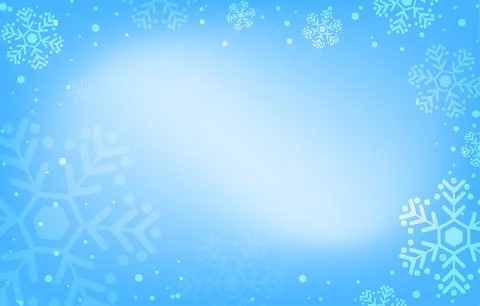 Snow falling background vector. Blue scene and decorated with falling snowflakes Stock Illustration