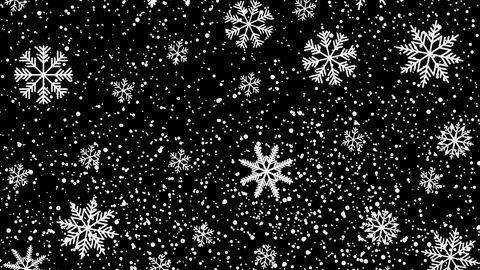 Snow falling black night motion illustration Stock Footage 126807938