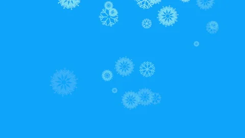 Snow falling on blue background animation Stock Footage 296484705