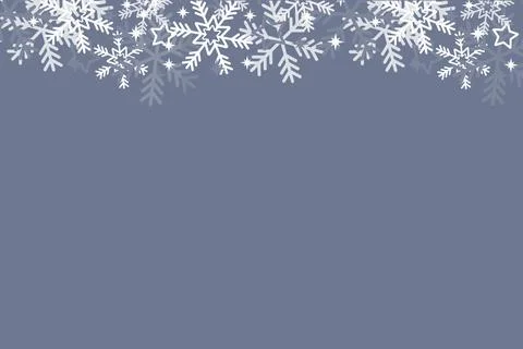 Snow falling on blue background Stock Illustration