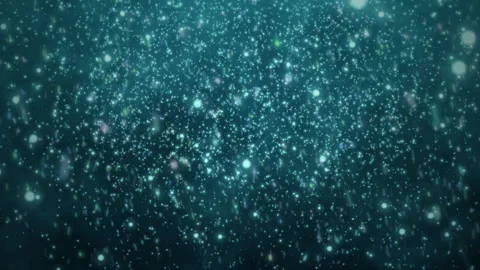Snow falling on blue sky with Blue particles in the winter Christmas loop Stock Footage 144375951