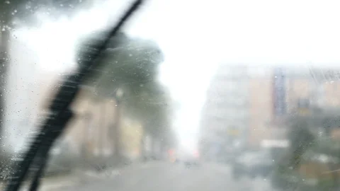 Snow falling on city street Stock Footage 106945761