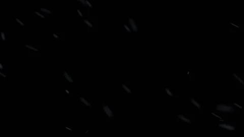 SNOW falling on clean black background - 2K LOOP 動画素材 143596338