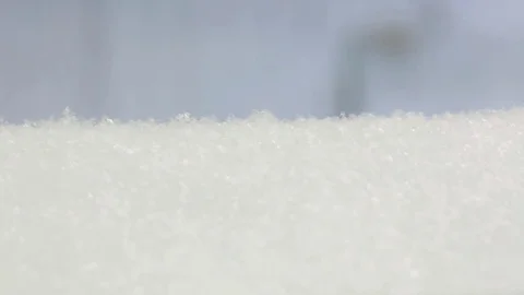 Snow is falling in close up Stock Footage 83465032