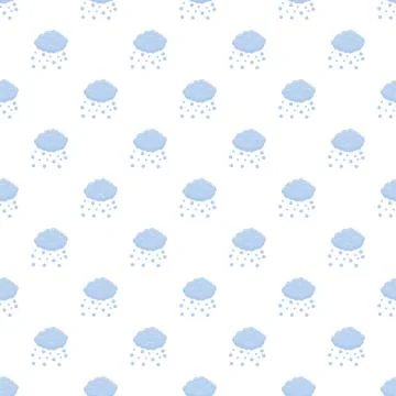 Snow falling from clouds seamless pattern background 스톡 일러스트