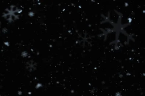 Snow falling cold night 写真素材