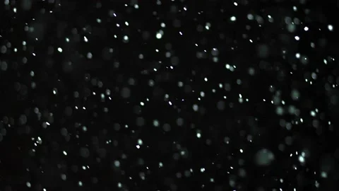 Snow falling in dark Stock Footage 138512667