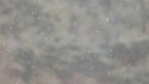 Snow falling down against blurred background : 1920X1080 (60fps) Stock Footage 71369826