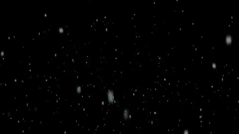 Snow falling down on black background, computer graphics Stock Footage 295430356