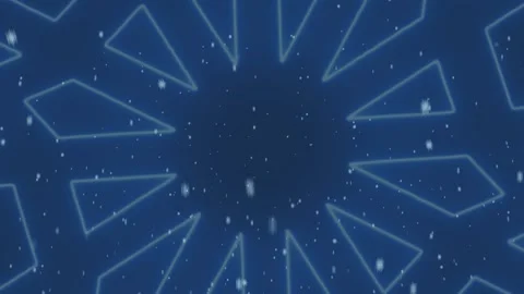 Snow falling down on black background one snowflake covers screen transitio.. 動画素材 296190434