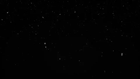 Snow falling down during winter night. 4k animation on the black background Stock Footage 341031696