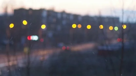 Snow falling Stock Footage 76275472