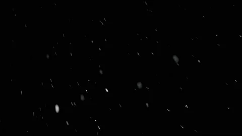Snow falling foreground layer, It is snowing isolated on black background Stock Footage 153485641