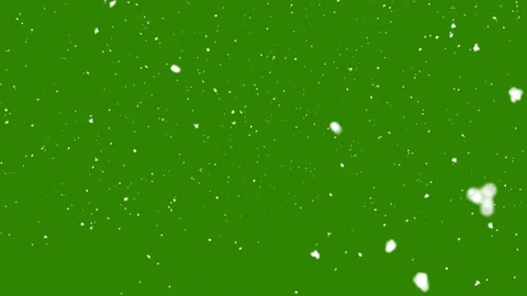 Snow falling on green screen background | Stock Video | Pond5