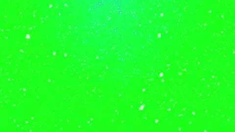 Snow falling on green screen background white particles moving Stock Footage 337443851