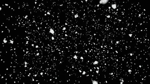 Snow falling on isolated black background Stock Footage 164627681