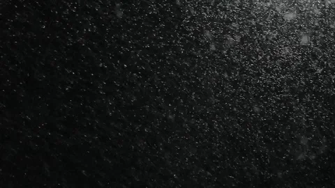 Snow Falling Out Of Black Night Sky With Back Lighting Stock Footage 83717121