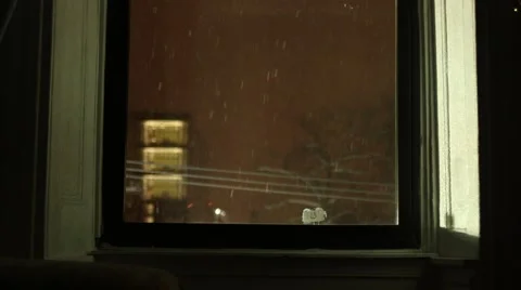 Snow falling outside 4 Stock Footage 41832351