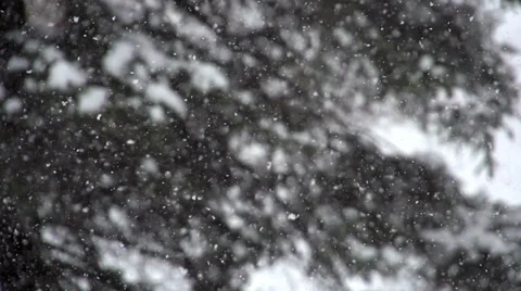 Snow falling outside in Super Slow Motion - Alternate Angle 스톡 동영상 35400077