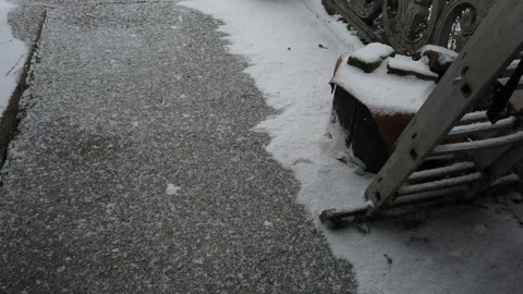 Snow is falling on the personal plot. Winter. Nature. Vídeos de archivo 167503211