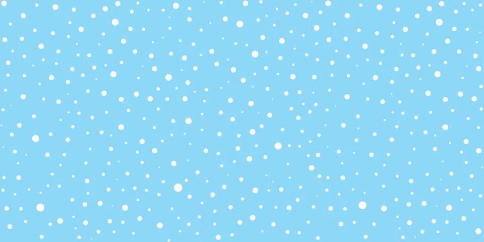 Snow Falling Seamless Pattern Christmas Background Stock Illustration