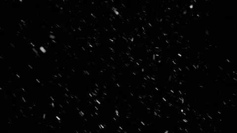Snow falling from the sky isolated on the black background, seamlessly looped. Stock-Footage 148055115