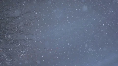 Snow falling in slow motion. winter season christmas background Stockbeeldmateriaal 72878630