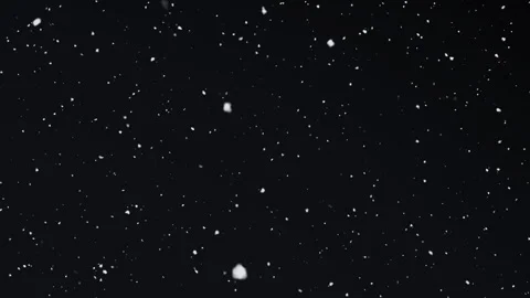 Snow falling slowly towards the camera on black background for overlay. Stock Footage 280789315
