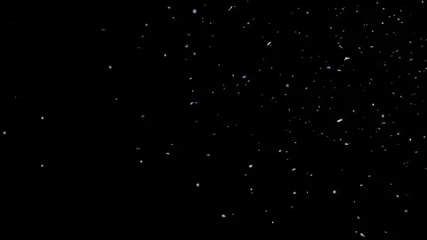 Snow, falling snow isolated on black background in 4K 3d render Stock Footage 119981318