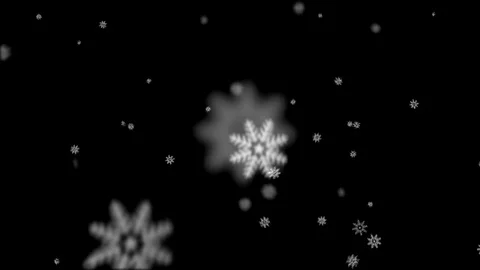 Snow Falling Stylised Motion Graphic Loop Video stock 69834657