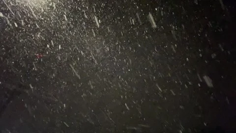 Snow Falling by Television Tower Stock Footage 264512266