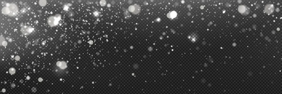 Snow falling on transparent background Stock Illustration