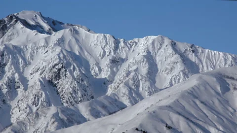 Snow falling at the trees in slow motion is beautiful winter season views Stock Footage 148422619
