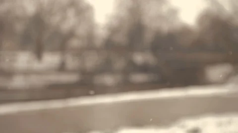 Snow falling winter blurred background Vídeos de archivo 86362057