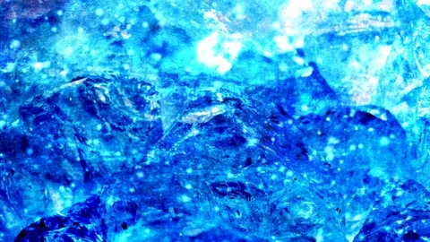 Snow Falling on Wintery Ice Mountain Scene Stock Footage 112637221