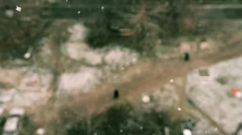 Snow falls on a blurred background Stock-Footage 61468071