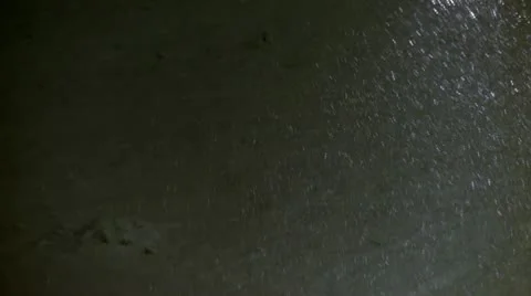 Snow falls at night Stock Footage