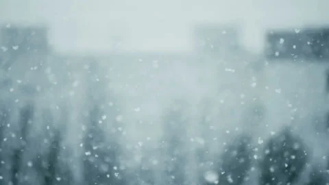 Snow falls at slow motion. Close up shot Stock Footage 86270485