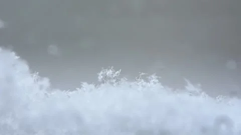 Snow falls window close-up Stock Footage 163760600