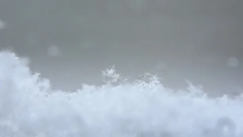 Snow falls window close-up Stock Footage 163760652