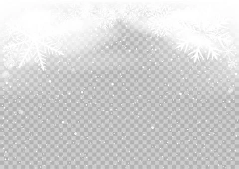 Snow falls winter sky clouds Stock Illustration