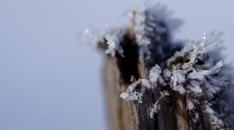 Snow on fence Stock Footage 46623490