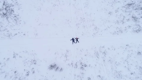 In snow field orig Stock Footage 101921768