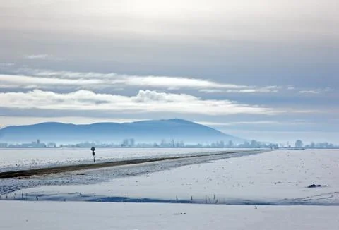 Snow field Foto stock